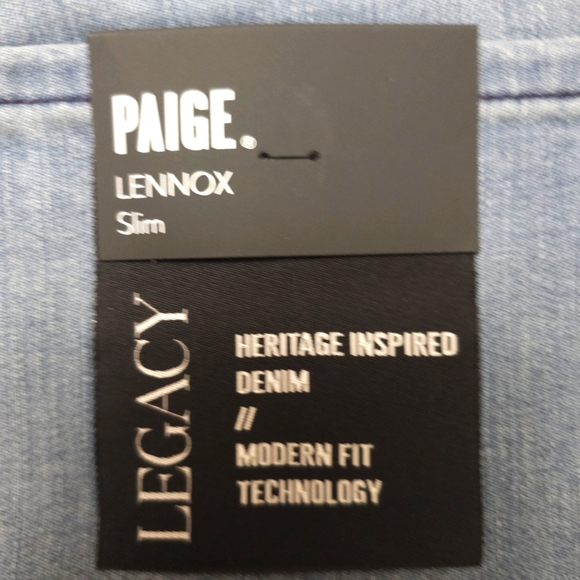 PAIGE Men's Lennox Heritage Inspired Vintage Slim Modern Fit Technology 36 ×32 - Picture 6 of 7